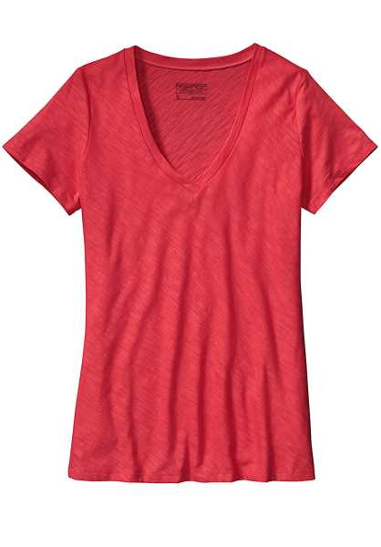 Patagonia Necessity V-Neck - Rosa Donna Estate T-Shirts (J3028)